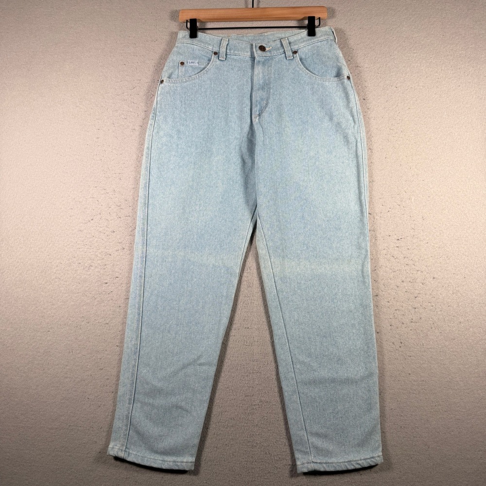 Lee Vintage 90s Relaxed Fit High Waisted Light Wash Jeans 10 PET Made in USA NWT